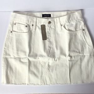 J Crew white denim skirt NWT size 29P